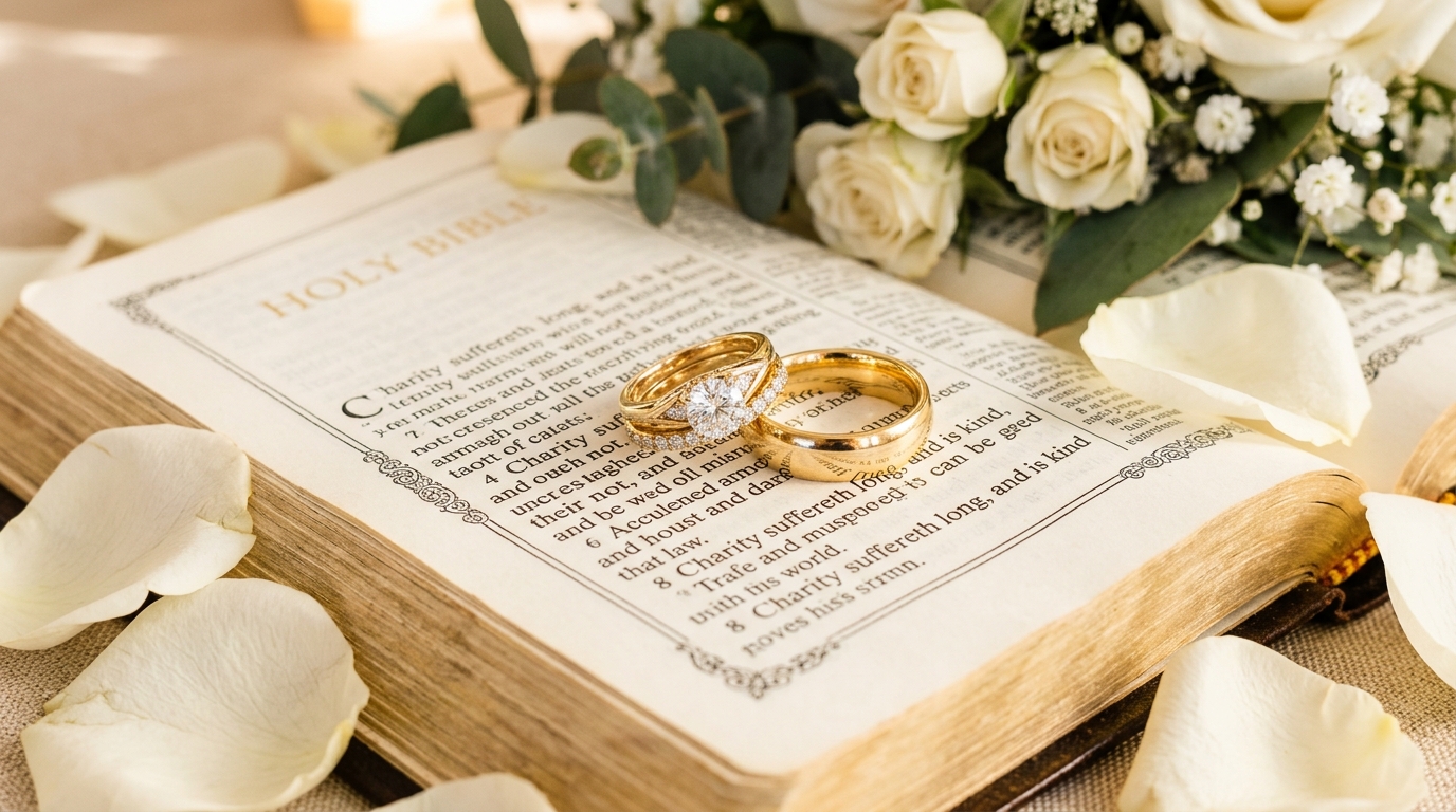 Holy Bible and Rings